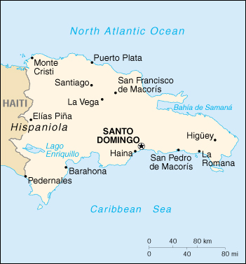 Mapa de la Republica Dominicana
