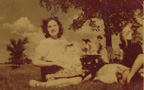 Mom, Dad, and me in 1947
