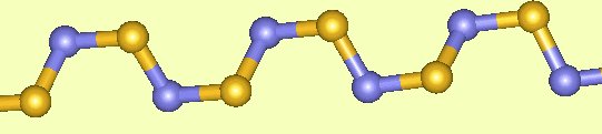 A section of the electroconducting polymeric (SN)x according to J.Gerratt & S.J.McNichols, University of Bristol, England.