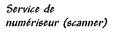 Sevice de num�riseur