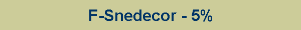 F-Snedecor - 5%