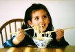 My eldest Niece Diana chowing down on some Top-Ramen 