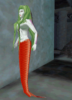 The golden haired mermaid that drops the lock of golden hair