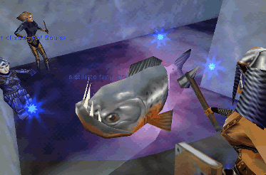 A Stiletto Fang Piranha pulled from the mermaid room
