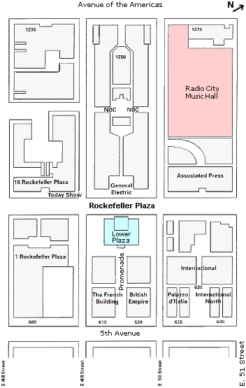 [map of Rockefeller Center]