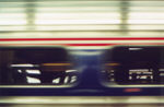 [Pennsylvania train leaving Penn Station in a blur]