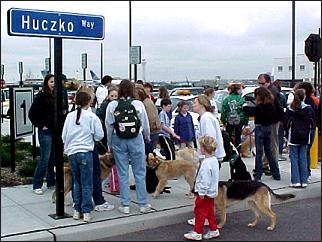 Waiting for the busses to arrive