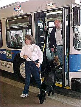 exiting the bus