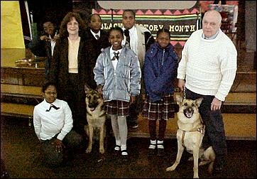 Students and Faculty posing with
Mike, Viper and Sirius