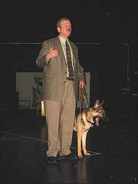 Brian addressing the audience