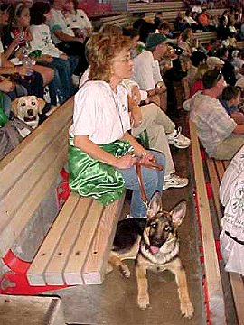 Sirius and Diane waiting for the Dolphin Show to begin