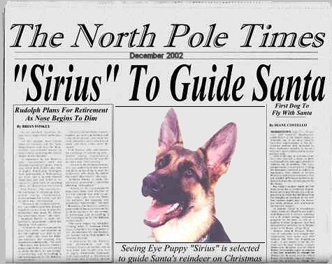The North Pole Times
Sirius to Guide Santa