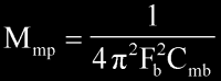 Mmp = 1 / (4*pi*pi*Fb*Fb*Cmb)