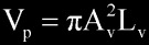 Vp = pi*Av*Av*Lv