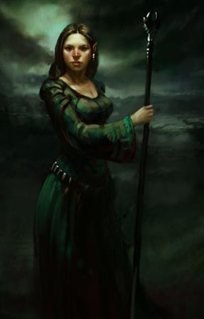 female half elf mage