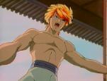 Tasuki at the door shirtless