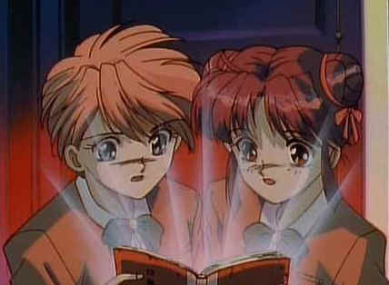 Yui and Miaka start reading the Universe of the Four Gods