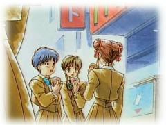 Talking to her friends