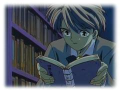 Yui reads what it is happening to Miaka in the book