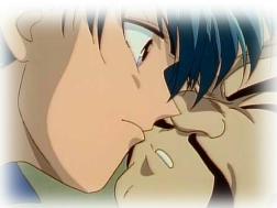 Tama haggles the price for Miaka with the thug boss