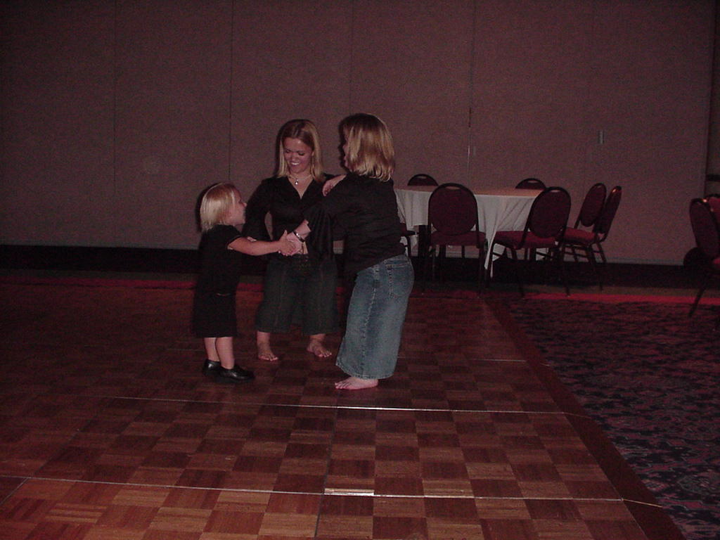The Gurls dancing: Aarika, Jennie, and Stephanie