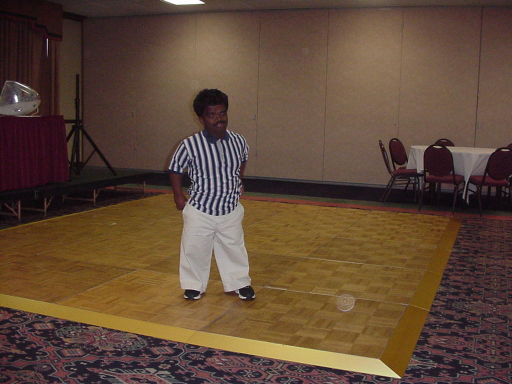 victor dancing before anyone else( the dj isnt even finished setting up)