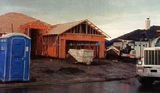 Our new house under construction--December, 1996.