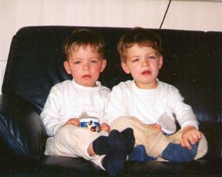 Twins on the couch