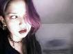 looking purple and punky.