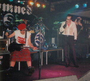 Foreground: Captain Sensible and Dave Vanian