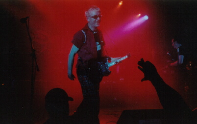 Captain Sensible at the Manchester Academy.  Dave Vanian in background