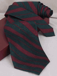 Maroon/Grey Stripe Silk Tie