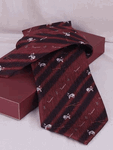 Maroon Taurus Silk Tie