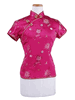 Oriental Mixed Peony and Chrysanthemum Brocade Blouse