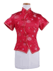 Slinky Qipao Peony and Chrysanthemum Brocade Blouse
