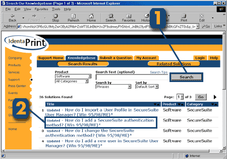 Search the Knowledgebase