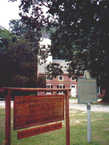 Historical markers at Jerusalem Lutheran Church
