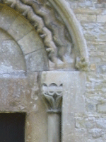 Close-up of door features