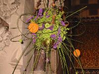 Flower ball, with long trailing stems ending in flowers