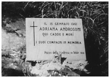la lapide posta il 16 febbraio 1961