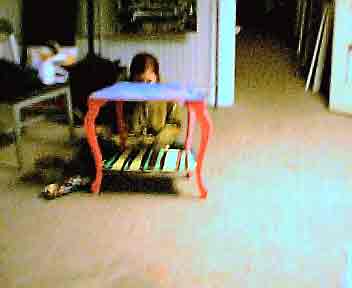 Blurry pics of kids painting!