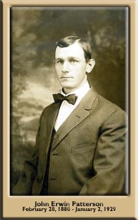 John Erwin Patterson - February 28, 1880 - January 2, 1929