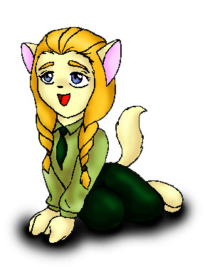 The Sally kitty tries to protect Quatre kitty, but she's usually playing with the Catherine kitty, nan no da.