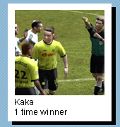 Kaka:  Played Games : 26  Wins: 22  Draws: 3  Losses: 1  Points: 69  G-Dif. 13-11