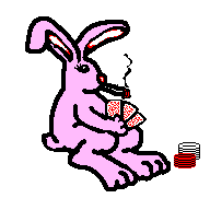 the poker-playing bunnies