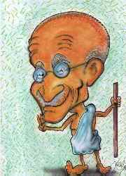 [Gandhi Karikatur]