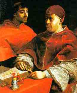 [Papst Leo X alias Giovanni de' Medici
mit seinem Vetter Giulio de' Medici, dem spteren Papst Klemens VII]