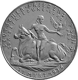 [Medaille auf den deutschen Friedensplan von 1936]