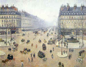Avenue de l Opera, Place du Theatre Francais - Misty Weather, 1898 