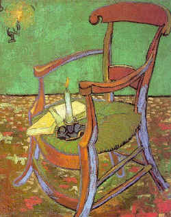Gauguins Chair with Books and Candle